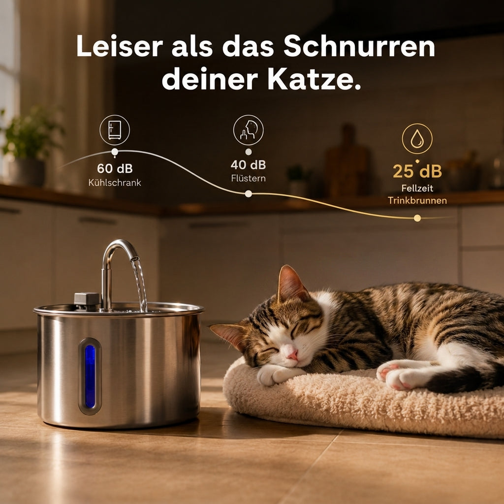 Fellzeit™ 2,2L Edelstahl-Trinkbrunnen